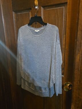 Bar III Heather Gray Crewneck Knit Top